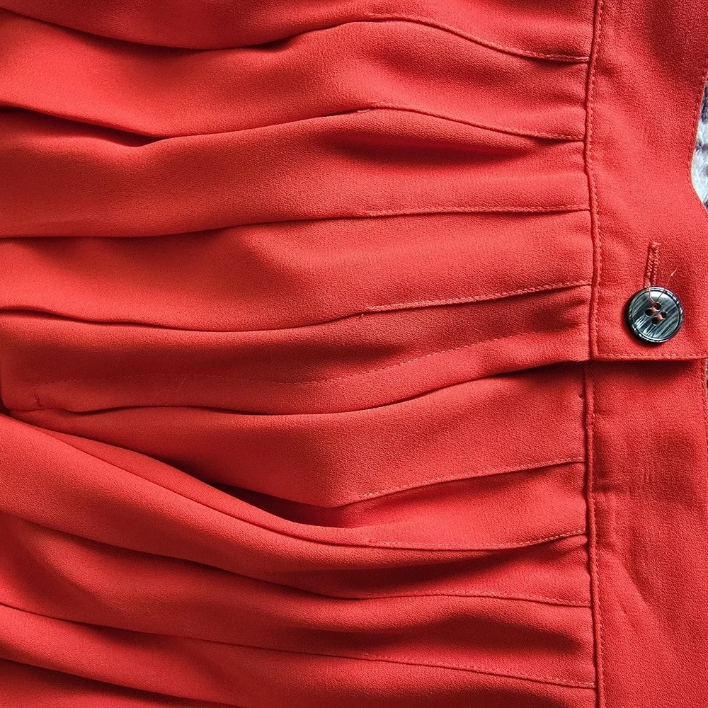 Liz Claiborne Red Pleated Midi Skirt Night Out - Picture 7 of 11